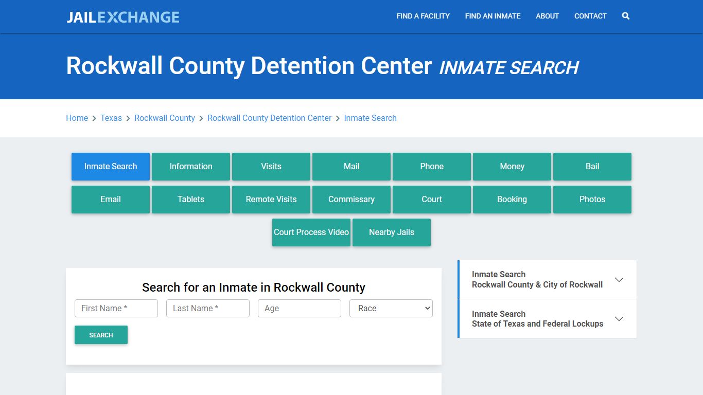 Rockwall County Detention Center Inmate Search - Jail Exchange